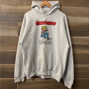 Vintage 2017 The Neighbourhood Band Tee Grey Hoodie Large Rare Cartoon 2010s